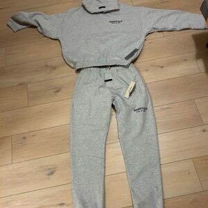 Fear of God Essentials Light Gray Tracksuit